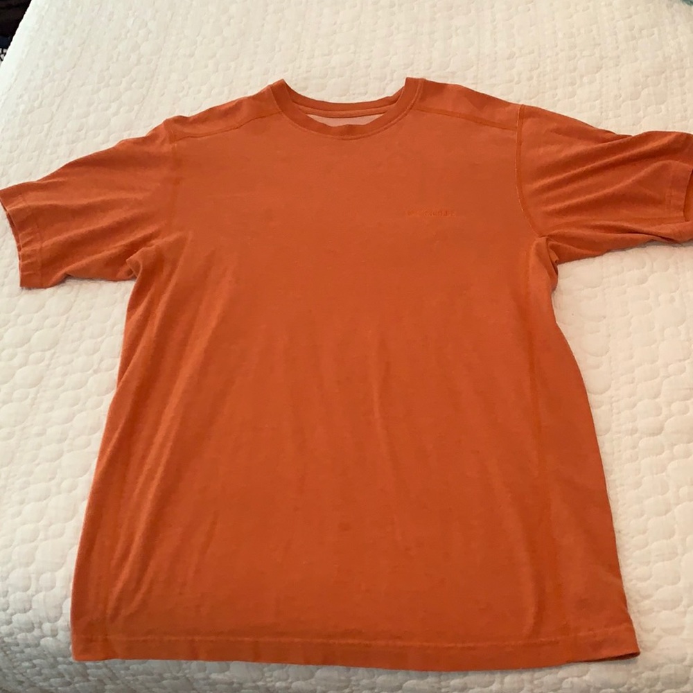 Men’s Columbia Tshirts - 1 orange (M) and 1 navy blue (S)